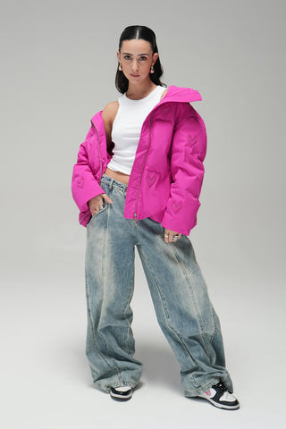 BOMBER JACKET - HOT PINK