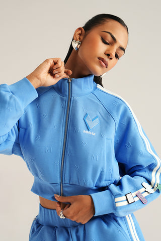 CROPPED JACKET - AZURE BLUE