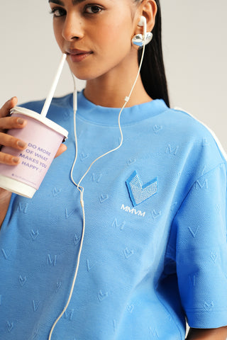 OVERSIZED T-SHIRT - AZURE BLUE