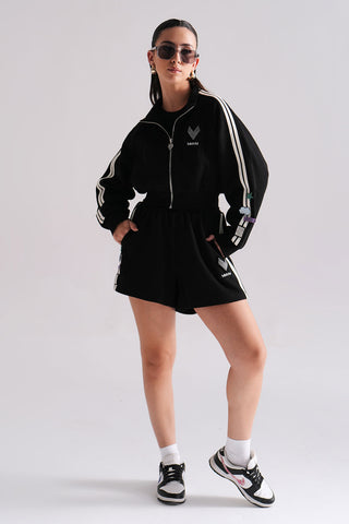 CROPPED JACKET - BLACK