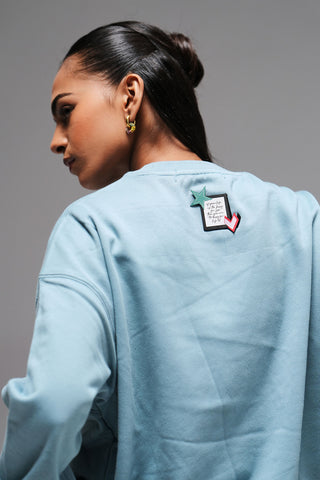 OVERSIZED SWEATSHIRT - LIGHT TURQUOISE