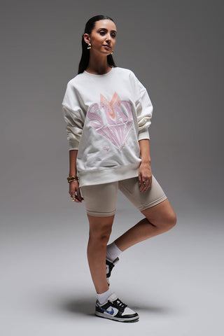 FULL LENGTH SWEATSHIRT - OFF WHITE