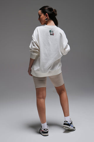 FULL LENGTH SWEATSHIRT - OFF WHITE