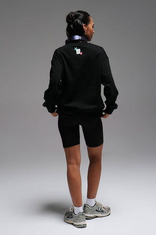FULL LENGTH SWEATSHIRT - BLACK