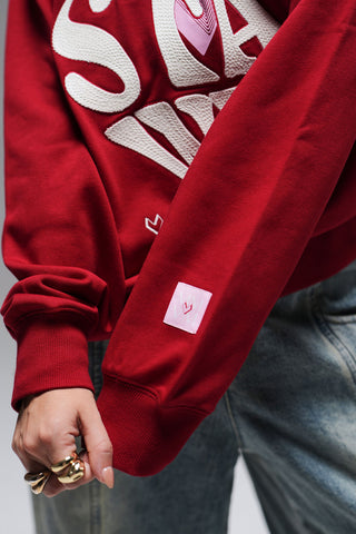 FULL LENGTH SWEATSHIRT - RED