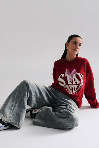 FULL LENGTH SWEATSHIRT - RED