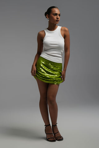 SEQUIN SKIRT - GREEN