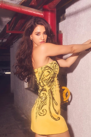 disha patani In Baroque Tube Dress
